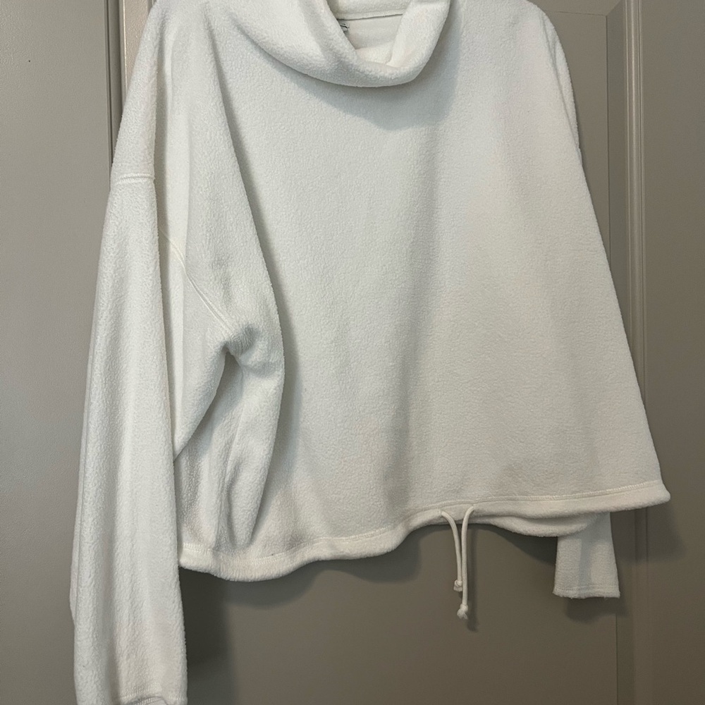 Aerie Soft White Cowl Neck Sweater